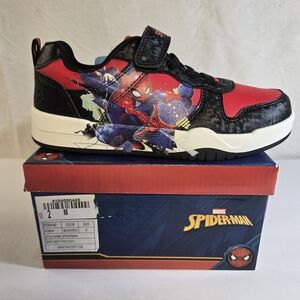 Marvel Spider-Man Red and Black Kids' Shoes Size 2